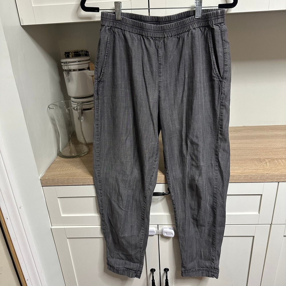 Eileen Fisher Tencel Organic Cotton Denim Pant Womens XS Pull On Pockets Capsule